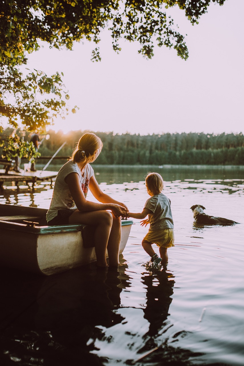 Home people, woman, kid, child, baby, nature, boy, happy mothers day, girl, daughter, mother, holding hands, lake, water, swimming, boat, mom, mum